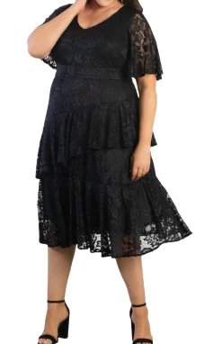 Lace Affair Cocktail Dress - Plus