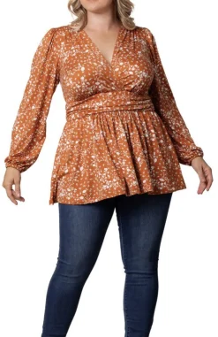 Leah Long Sleeve Tunic Top - Plus