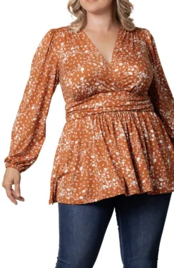 Leah Long Sleeve Tunic Top - Plus