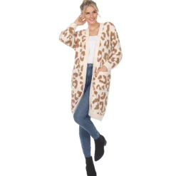 Leopard Print Open Front Cardigan