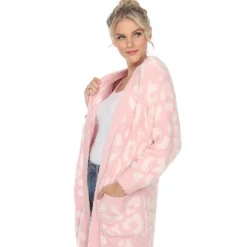 Leopard Print Open Front Cardigan
