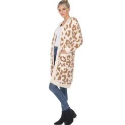 Leopard Print Open Front Cardigan