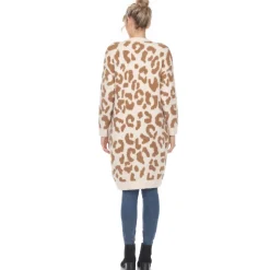 Leopard Print Open Front Cardigan
