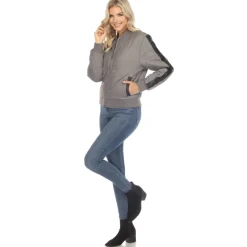 Lightweight Diamond Quilted Puffer Bomber Jacket