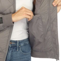 Lightweight Diamond Quilted Puffer Bomber Jacket