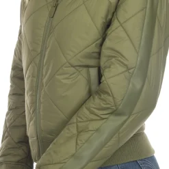 Lightweight Diamond Quilted Puffer Bomber Jacket