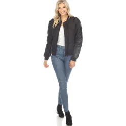 Lightweight Diamond Quilted Puffer Bomber Jacket