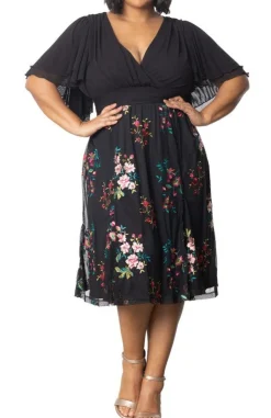 Lillian Embroidered Cocktail Dress - Plus