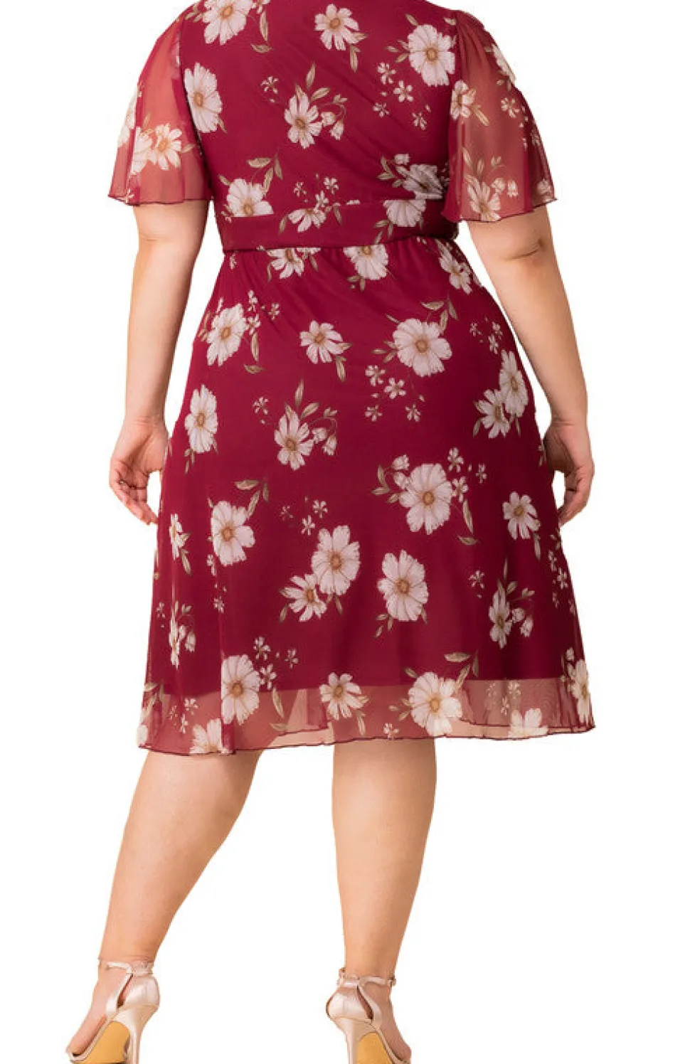 Margot Mesh Cocktail Dress, Floral - Plus