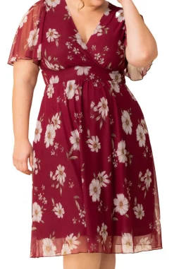 Margot Mesh Cocktail Dress, Floral - Plus