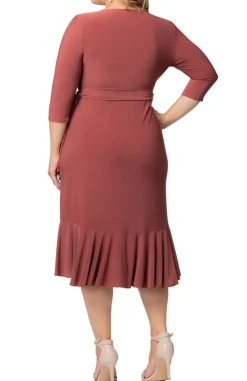 Marsala Whimsy Wrap Dress - Plus