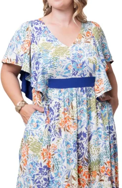 Mediterranean Breeze Maxi Dress - Plus
