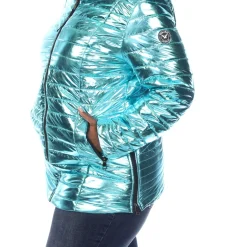 Metallic Puffer Coat - Plus