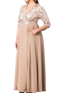 Paris Pleated Sequin Gown - Plus