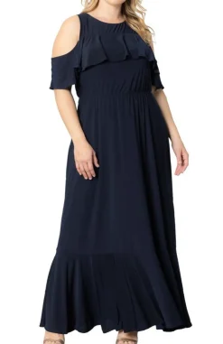 Piper Cold Shoulder Maxi Dress - Plus
