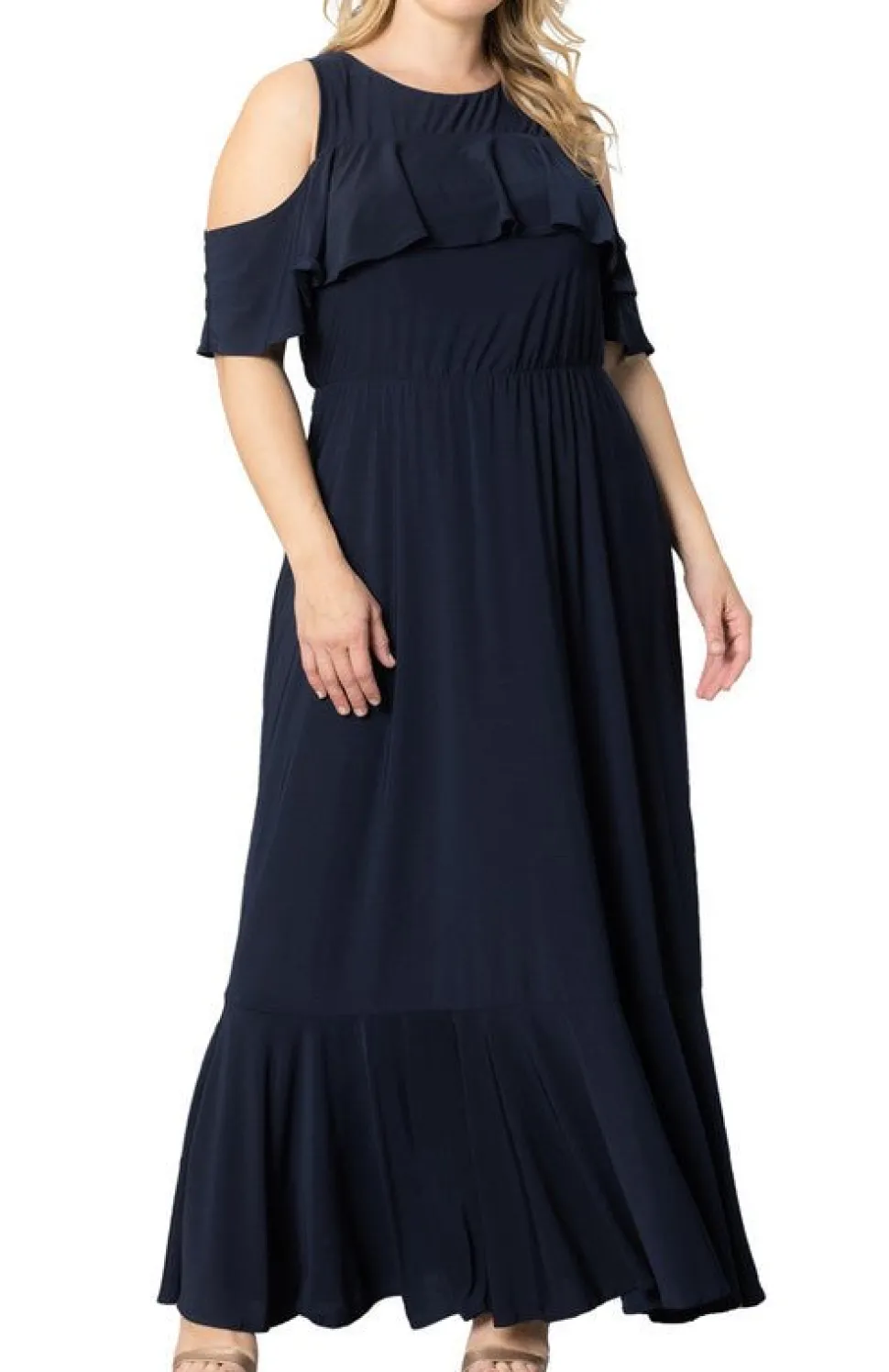 Piper Cold Shoulder Maxi Dress - Plus