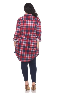 Piper Stretchy Plaid Tunic - Plus