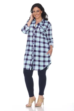 Piper Stretchy Plaid Tunic - Plus