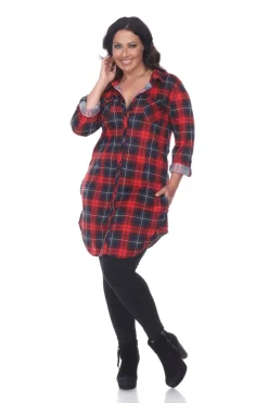 Piper Stretchy Plaid Tunic - Plus