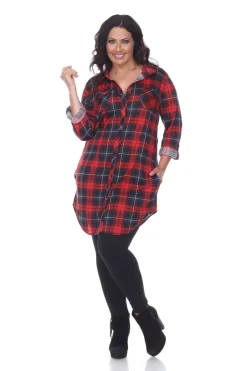 Piper Stretchy Plaid Tunic - Plus