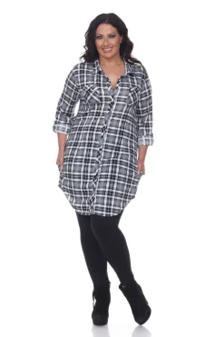 Piper Stretchy Plaid Tunic - Plus