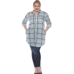 Plaid Tunic Top - Plus