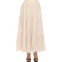 Pleated Tiered Maxi Skirt