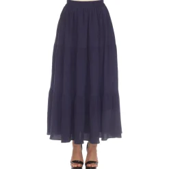 Pleated Tiered Maxi Skirt