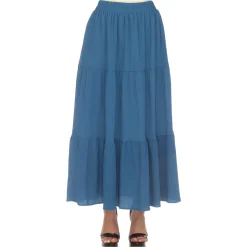 Pleated Tiered Maxi Skirt