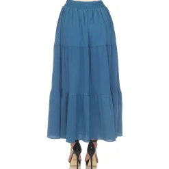 Pleated Tiered Maxi Skirt