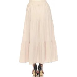 Pleated Tiered Maxi Skirt