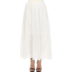 Pleated Tiered Maxi Skirt