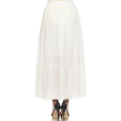 Pleated Tiered Maxi Skirt