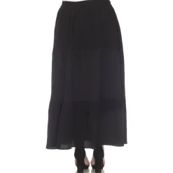 Pleated Tiered Maxi Skirt - Plus