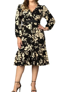 Portia Long Sleeve Cocktail Dress - Plus