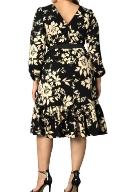 Portia Long Sleeve Cocktail Dress - Plus