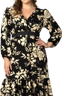 Portia Long Sleeve Cocktail Dress - Plus