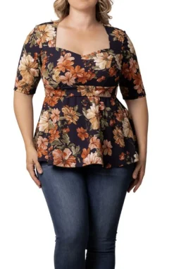 Posh Peplum Top - Plus