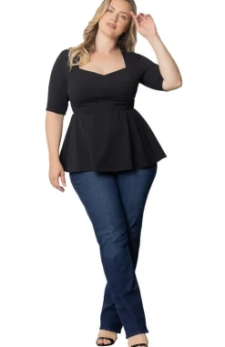 Posh Peplum Top - Plus