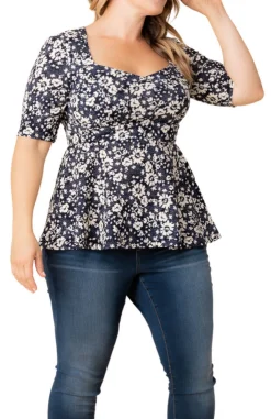 Posh Peplum Top - Plus