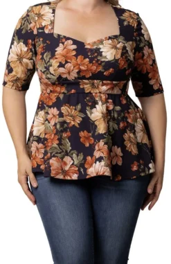 Posh Peplum Top - Plus