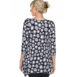 Printed Geometric Circle Tunic Top