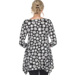 Printed Geometric Circle Tunic Top