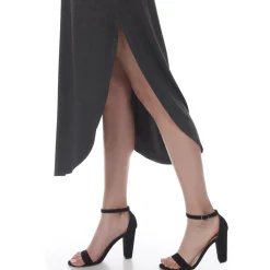 Short Sleeve V-neck Maxi Dress