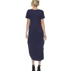 Short Sleeve V-neck Maxi Dress