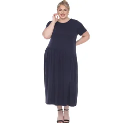 Short Sleeves Maxi Dress - Plus