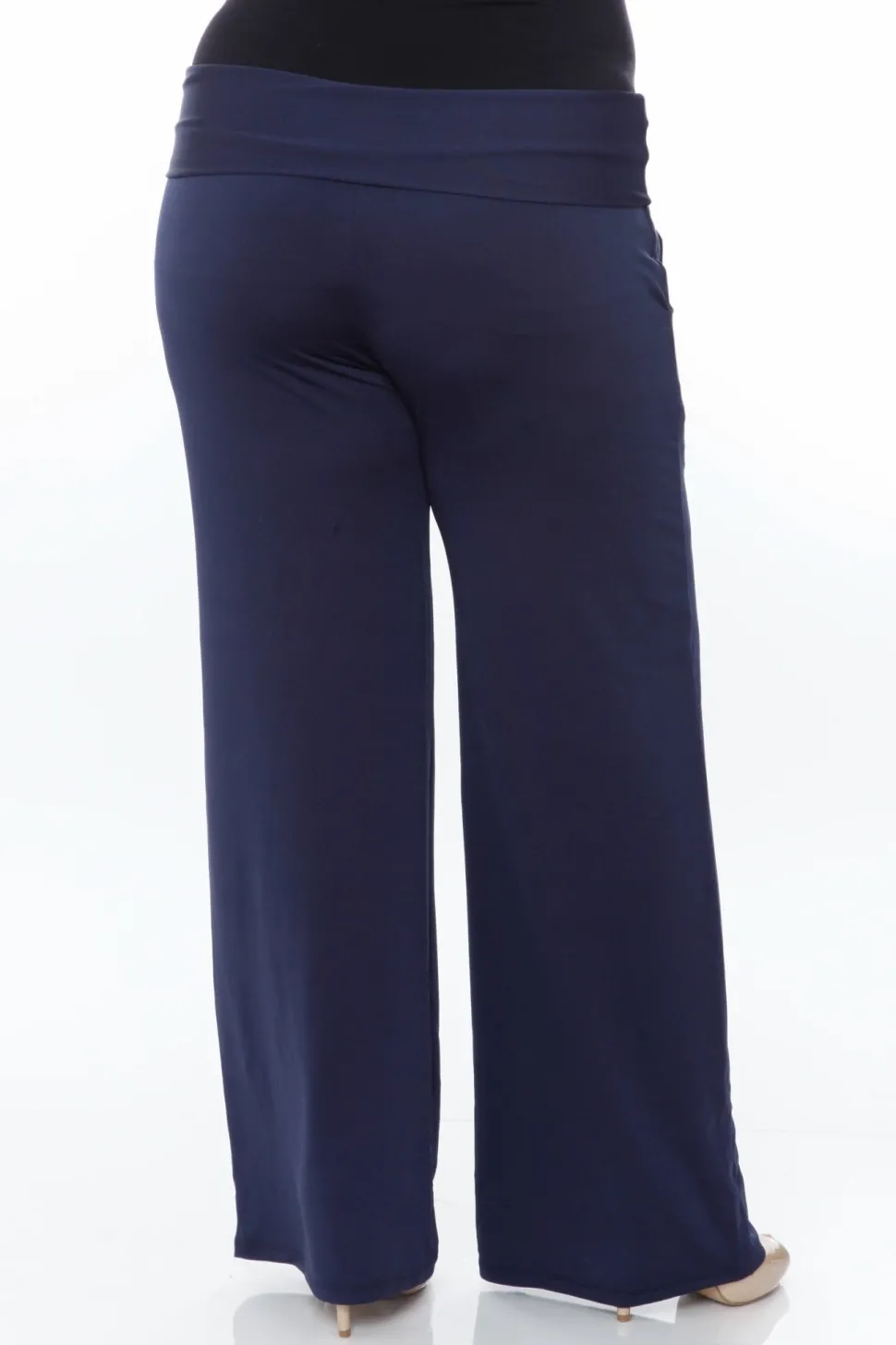 Solid Palazzo Pants - Plus