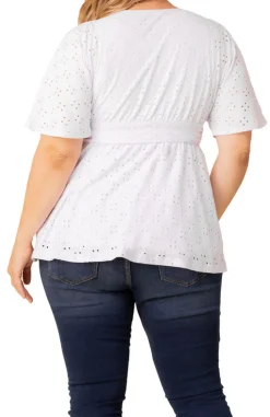 Sunny Day Eyelet Top - Plus