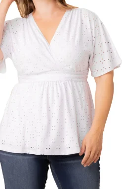 Sunny Day Eyelet Top - Plus