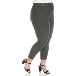 Super Soft Elastic Waistband Scuba Pants - Plus